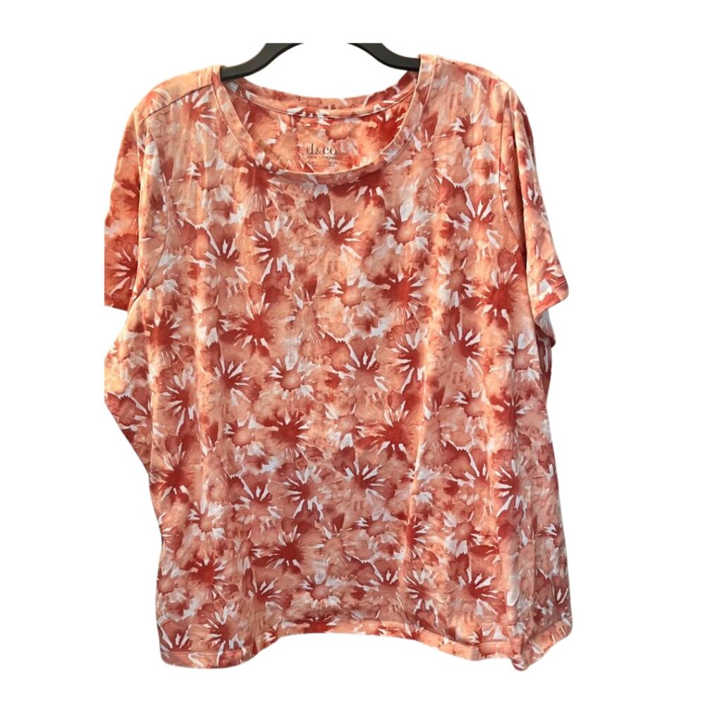 D & Co. Multi Floral 3X Blouse